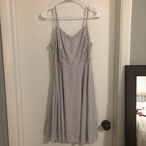 Old Navy Blue and White Midi Dress